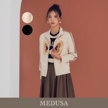 現貨【MEDUSA 曼度莎】I care 蝴蝶織帶運動外套 - 2色（F）｜女外套 女夾克