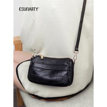 真皮小包2026新款軟皮媽媽斜挎包鱷魚紋單肩包簡約百搭手機包斜挎