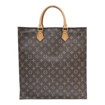 LOUIS VUITTON LV 路易威登 棕色 原花帆布 Sac Plat 手提包 M51140 【二手名牌BRAND OFF】