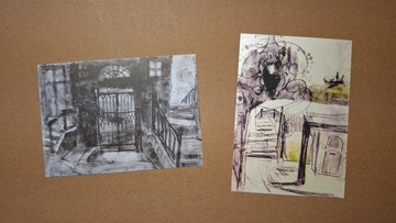 Liuyingchieh Venezia 義大利威尼斯旅行寫生明信片 門 橋 兩款組