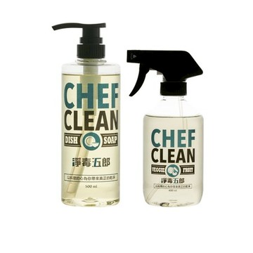 【淨毒五郎】蔬果清潔劑 400mL + 碗盤清潔劑 500ml