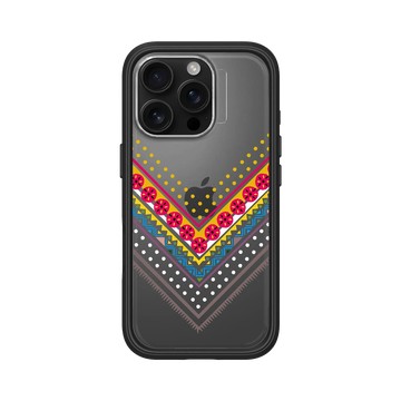 iPhone 16 Pro Mod NX 黑 - 花生騷 WasangShow - 2020虹彩布裙圖騰