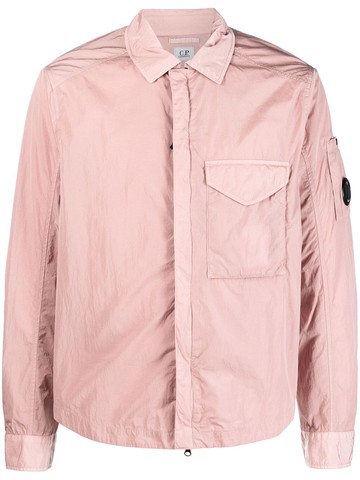 C.P. Company - Lens-detail lightweight shirt jacket - men - Polyamide/Polyamide - XL - Pink
