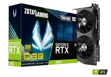 【享最高折300】ZOTAC 索泰 RTX3060 Twin Edge OC 顯示卡/ZT-A30600H-10M
