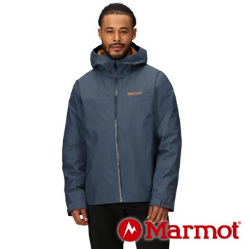【Marmot】男二件式防水透氣連帽保暖外套『深青』M16236 戶外 露營 登山 健行 休閒 時尚 出國 旅遊 保暖 外套