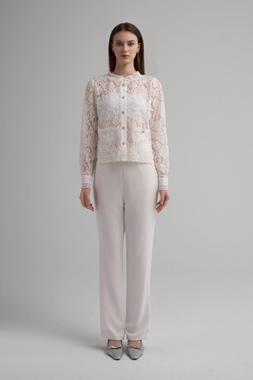 Rhea優雅織夢手工珠釦蕾絲外套