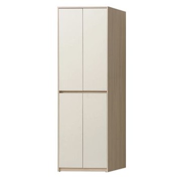 文創集 艾悠2.5尺四門內雙吊衣櫃-76x58x197cm免組