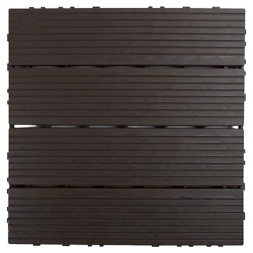 園藝大王 PVC塑膠地板自鋪 戶外陽台拼接地板 T0080  1個  咖啡色