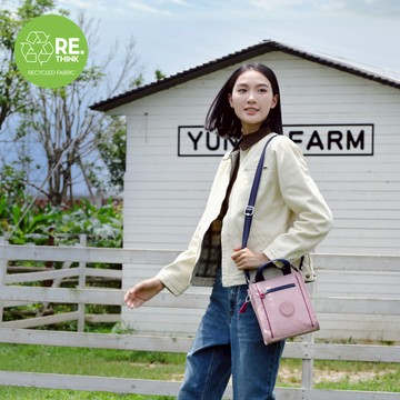 (網路獨家款) 粉藍拼接簡約手提肩背兩用包-ASYA