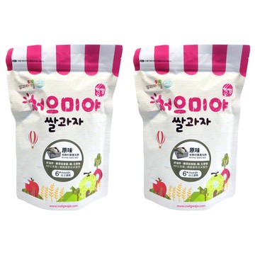 Ssalgwaja 米餅村 寶寶米餅 原味 6個月以上適用 非油炸 無添加食鹽糖化學物 韓國優質白米製作  40g  2包