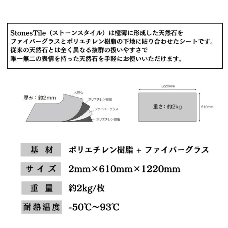 ストーンシート タイル パネル 簡単 DIY キッチン 玄関 リビング ストーンスタイル タイル 壁材 天然石 シート メーカー直送 |  LINEブランドカタログ