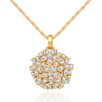 925純銀項鍊 鍍白金鑲鑽吊墜-時尚流行閃耀奢華情人母親節禮物女飾品2色73ct57【獨家進口】【米蘭精品】