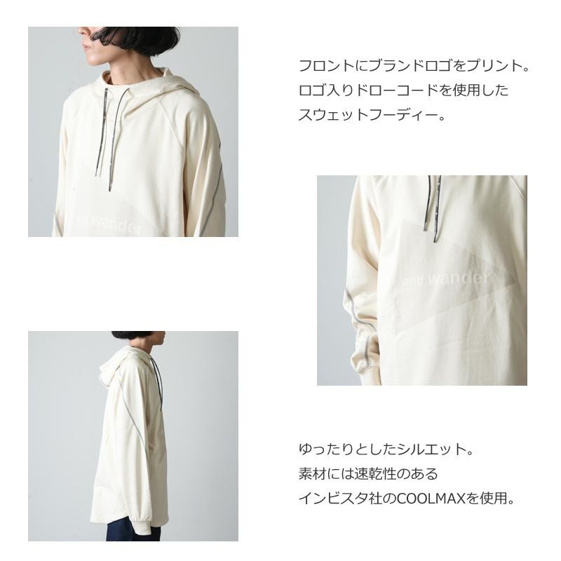 and wander (アンドワンダー) sweat hoodie size0 / スウェット