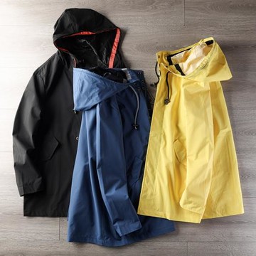 戶外強貨！風雨全天候！外貿男裝工廠剪標尾貨中長款風衣連帽外套