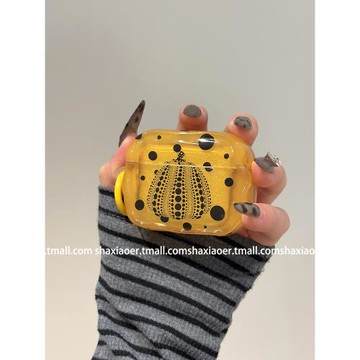 草間彌生南瓜適用airpods4保護套外殼蘋果無線藍牙耳機套女pro2新款airpods3硬耳機殼個性超火個性pro3情侶男