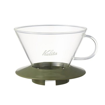 KALITA｜185系列蛋糕型玻璃濾杯(迷彩綠)4人份 #05110