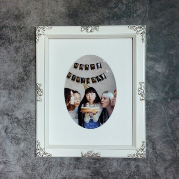 手工貼花8x10相框含5x7吋橢圓開孔襯卡 【約瑟芬 Joséphine】