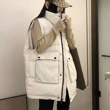 胖胖美依 背心 外套 秋冬上衣 M-4XL坎肩外穿馬甲外套秋冬季羽絨棉服棉馬甲-12100.