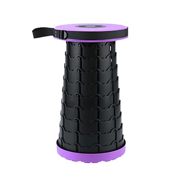 伸縮螺旋椅 輕巧小體積 功能性強 便攜實用 高矮可調 結實穩固 伸縮收納  紫色款  1個