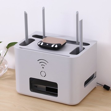 路由器收納盒電源電視插座插排遮擋插線板箱光貓機頂盒置物架神器