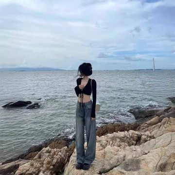 🚀台灣出貨+虧本衝評🚀日本🇯🇵 夏季黑色防曬針織開衫女薄款外套V領長袖辣妹短款上衣外搭小罩衫