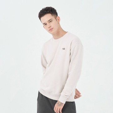 GIORDANO 男裝北極熊刷毛大學TEE - 10 自然米褐