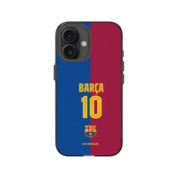iPhone 16 Clear (相機按鈕) 酷墨灰 - FC Barcelona - BARÇA 10