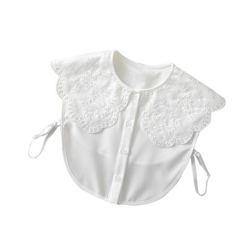 假領子襯衫領片-繡花大翻領花邊復古女裝配件74ac49【獨家進口】【米蘭精品】