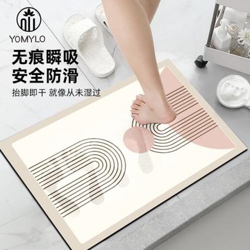 硅藻泥浴室地墊防滑浴室墊吸水速干家用墊衛生間腳墊防滑浴室墊