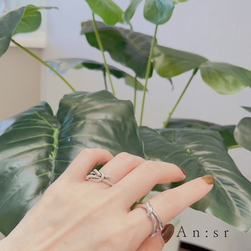 An:sr—「交織 設計感 百搭 戒指」自留款 男女適用 不對稱 飾品 手飾  戒指B0023