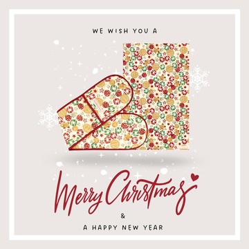 🚚快速出貨【IWSHOME】Emma 聖誕薑餅人烤箱手套及茶巾禮盒