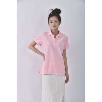 (L) lativ棉質純棉polo衫粉色短袖上衣二手衣
