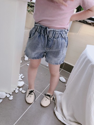 年夏季新款 女童寶寶洋氣百搭氣質潮流短褲夏季外穿牛仔短褲1入