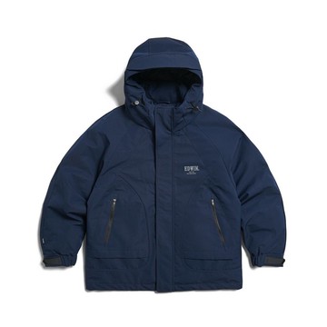 EDWIN 男款 衝鋒羽絨連帽外套 (丈青色) #外套
