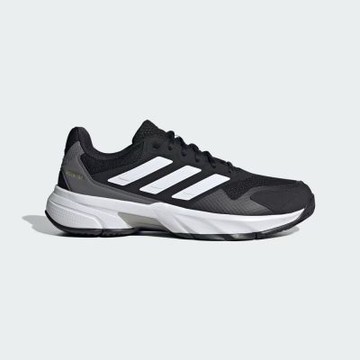 Adidas Courtjam Control 3 M [IF0458] 男 網球鞋 運動 訓練 緩震 抗扭 穩定 黑白