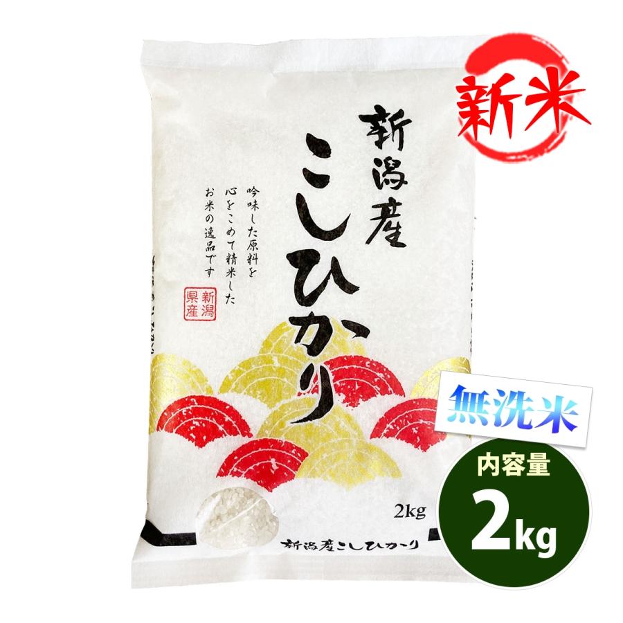 新米 無洗米 2kg 送料別 コシヒカリ 新潟県産 令和5年産 米 2キロ お米 あす着く食品