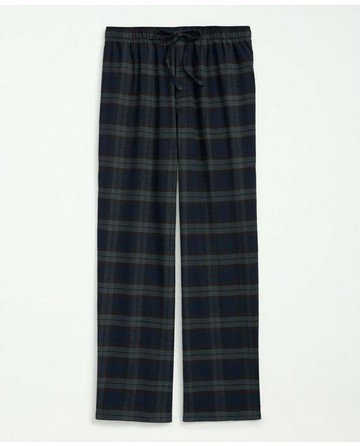 Brooks Brothers Men's Cotton Flannel Tartan Lounge Pants | Navy | Size XL