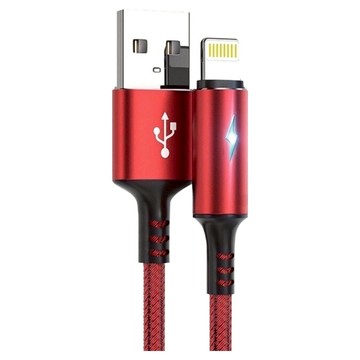 Cxin USB-Lightning 閃電呼吸燈極速傳輸充電線 5A超級快充  120cm  顏色隨機  1條