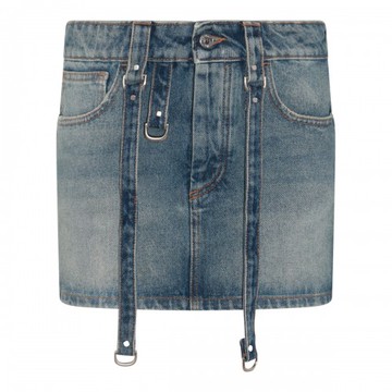 Off-white - Blue Cotton Denim Skirt 40