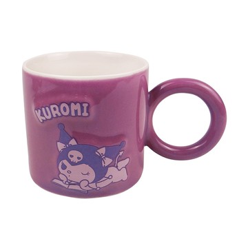 收納王妃 KUROMI 陶瓷馬克杯 350ml  粉紫色  1個