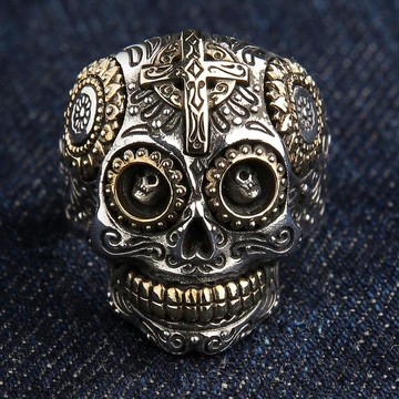 糖鬚骸戒指 – 925純銀與黃銅骸鬚設計