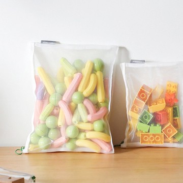 日本霜山 A4透明尼龍網眼拉鍊收納袋-3入