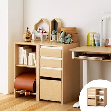 KOIZUMI Famio三格四抽書櫃FDB-810‧幅34cm W34*D46*H136 cm