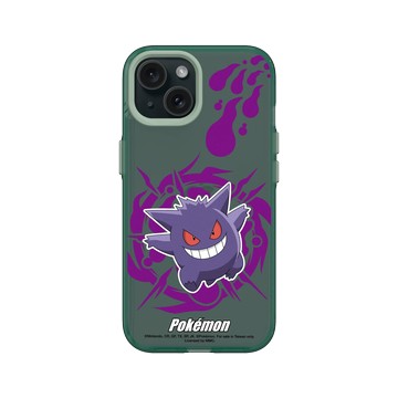 iPhone 15 Clear 憂墨綠 - 寶可夢 Pokemon - 戰鬥系列-耿鬼