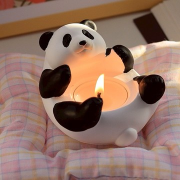 🧡新年快樂🧡快速出貨【COZY PLUS+】熊貓手工燭台香薰蠟燭 禮物 居家裝飾 生日禮物 聖誕節禮物 交換禮 婚禮小物