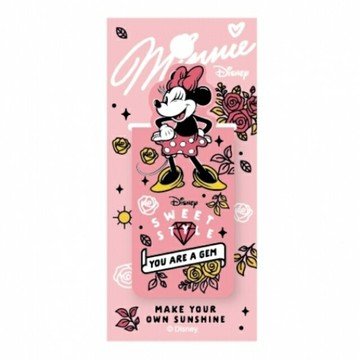 小禮堂 迪士尼 米妮 造型書籤磁鐵夾 (粉眨眼款)