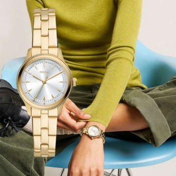 FOSSIL Harlow 復古三針女錶 BQW8018 錶徑30MM