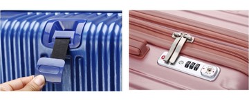 ~雪黛屋~WALLAMY 25寸行李箱PC+ABS可加大海關密鎖硬殼箱360旋轉飛機靜音輪耐摔磨損W#3319