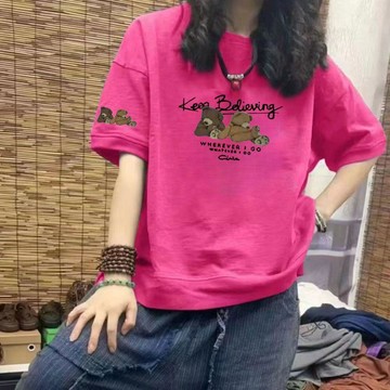台灣出貨 純棉短袖 短袖t恤女 純棉t恤 女生上衣 夏季短袖 大尺碼女裝 日系短袖 女上衣 情侶裝 oversize