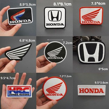 ✨店長優選✨HONDA本田汽車logo標誌刺繡布貼衣服揹包裝飾補丁魔術貼章可水洗